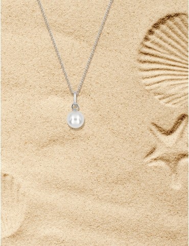 Pendentif or blanc 375‰ et...