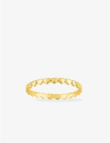 Bague cœur en or jaune 375 ‰