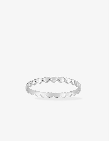 Bague cœur en or blanc 375 ‰