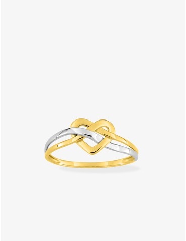 Bague bicolore cœur or...