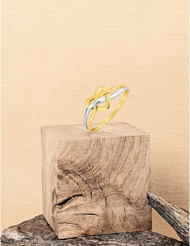 Bague bicolore cœur or...