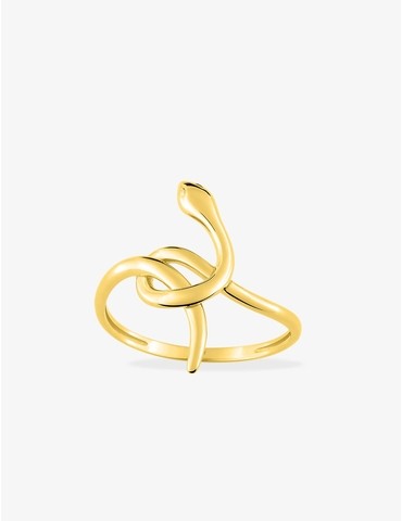 Bague serpent en or jaune...