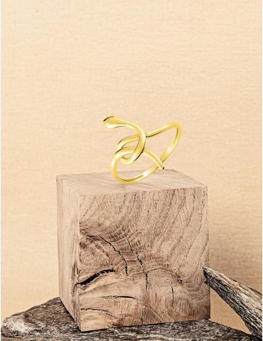 Bague serpent en or jaune...