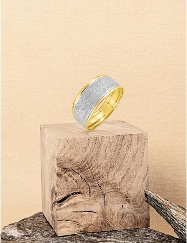 Bague bicolore or jaune 375...