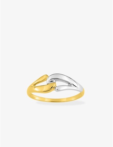 Bague bicolore or jaune 375 ‰