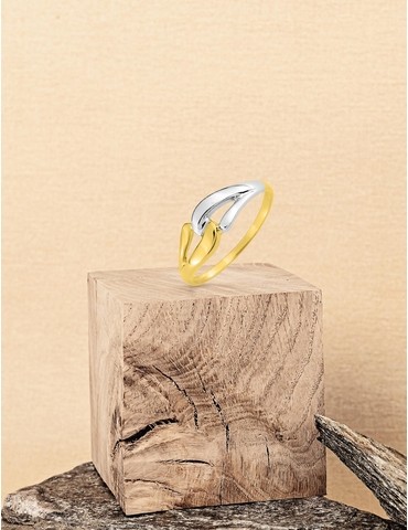 Bague bicolore or jaune 375 ‰