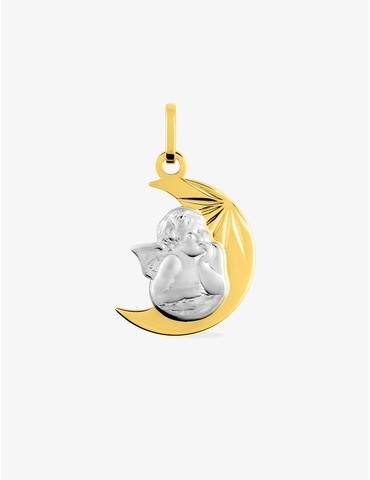 Médaille ange bicolore en...