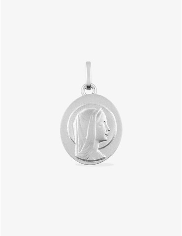 Médaille Vierge en or blanc...
