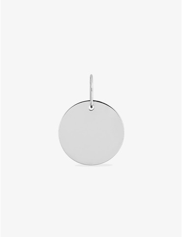 Pendentif jeton en or blanc...