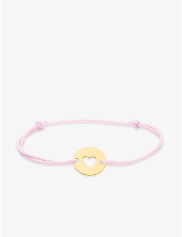 Bracelet cordon rose motif...