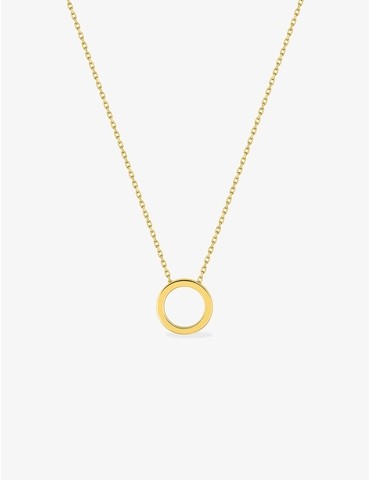 Collier motif anneau or...