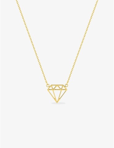 Collier diamant origami or...