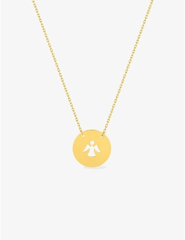 Collier motif ange or jaune...