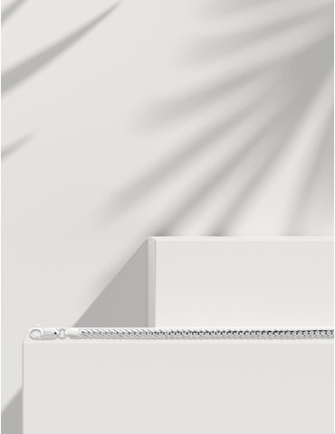 Chaîne anglaise en or blanc...