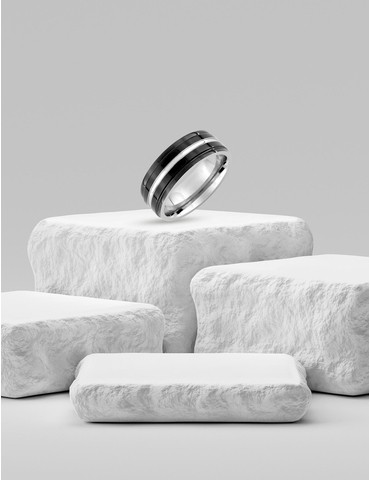 Bague acier CARGO 3 bandes...
