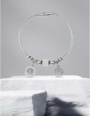 Bracelet câble acier,...