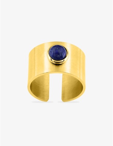 Bague acier doré...