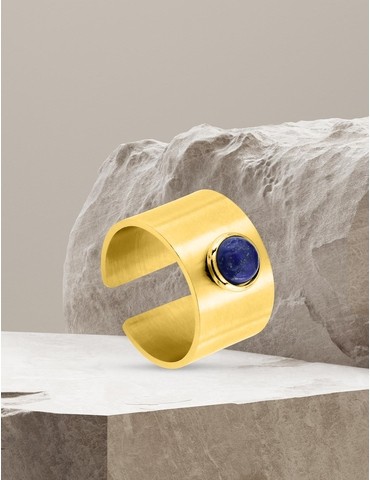 Bague acier doré...