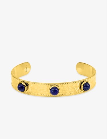 Bracelet jonc acier doré et...