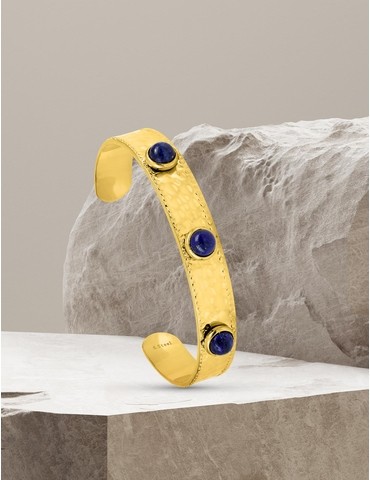 Bracelet jonc acier doré et...