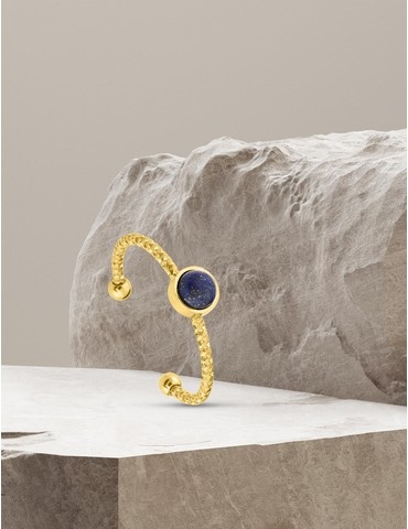 Bague acier doré,...