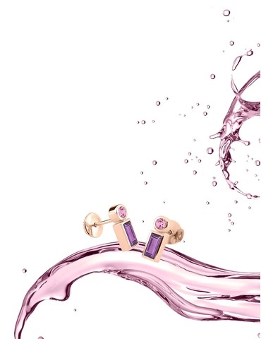 Boucles d'oreilles or rose...