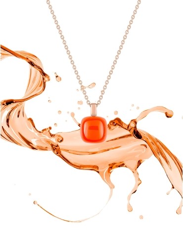Collier pendentif or rose...