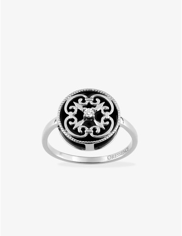 Bague Babylone or blanc...