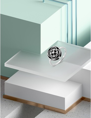 Bague Babylone or blanc...