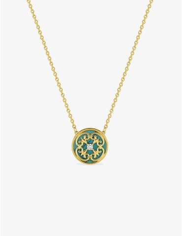 Collier Babylone or jaune...