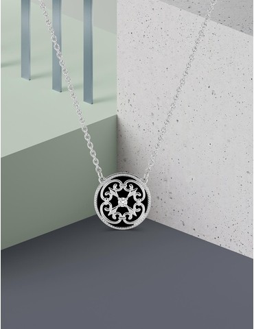 Collier Babylone or blanc...