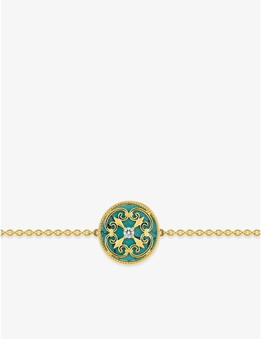 Bracelet Babylone or jaune...