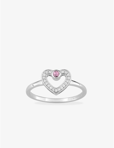 Bague Love or blanc 750‰,...