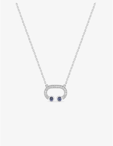 Collier Lady C or blanc...
