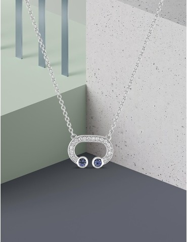 Collier Lady C or blanc...