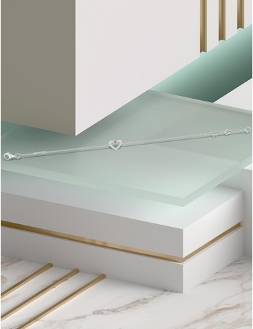 Bracelet Love or blanc 750‰...