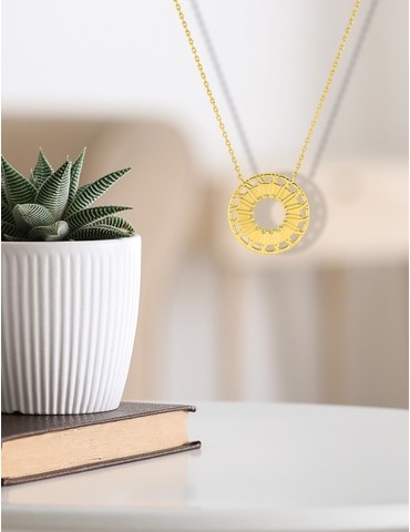 Collier Graphique plaqué or