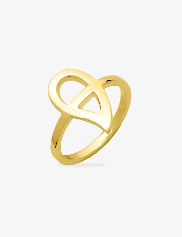 Bague Graphique plaqué or