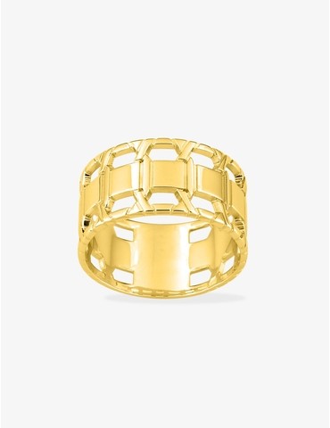 Bague Graphique plaqué or