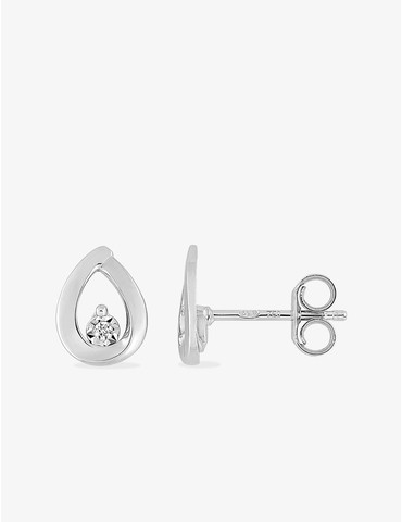 Boucles d'oreilles or blanc...