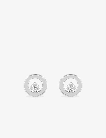 Boucles d'oreilles or blanc...