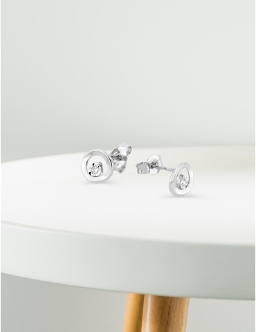 Boucles d'oreilles or blanc...