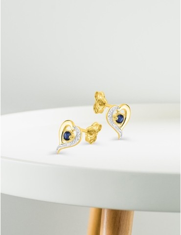 Boucles d'oreilles cœur or...