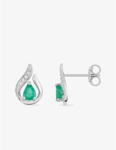 Boucles d'oreilles or blanc...
