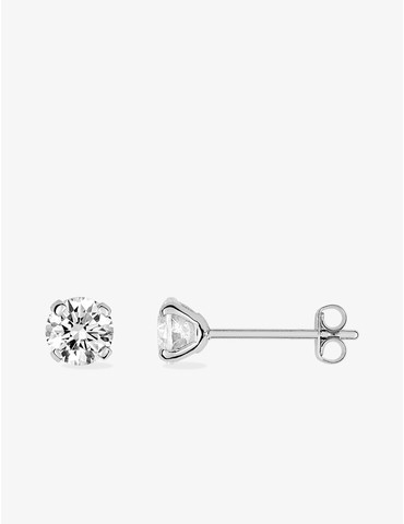 Boucles d'oreilles or blanc...