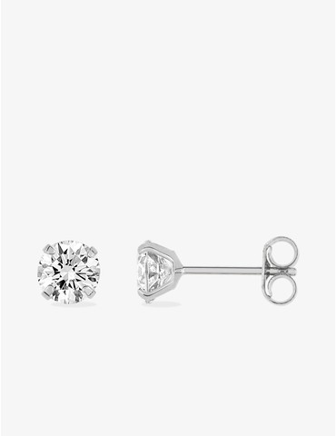 Boucles d'oreilles or blanc...