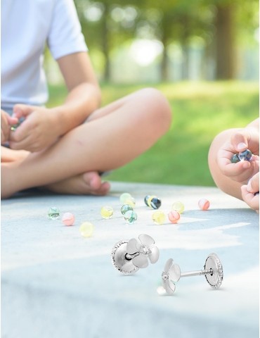 Boucles d'oreilles fleur or...