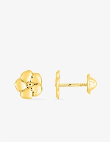 Boucles d'oreilles fleur or...