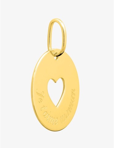 Pendentif jeton plaqué or...