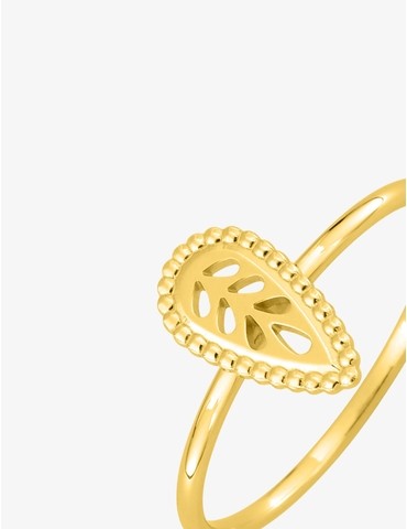 Bague en plaqué or motif...